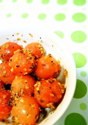 フルーツトマトの食べるオリーブオイル漬け-レシピのメイン写真