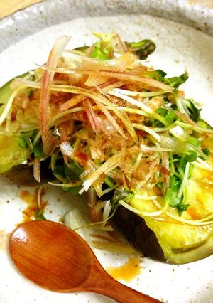 すくって食べる！丸なすの香味野菜がけ-レシピのメイン写真