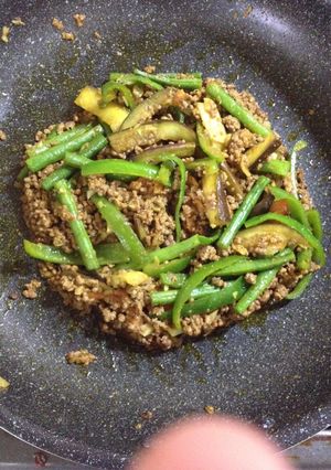 夏野菜と挽肉のインド風炒め-レシピのメイン写真