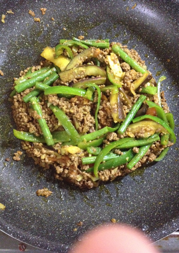 夏野菜と挽肉のインド風炒め-レシピのメイン写真