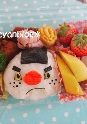 妖怪ウォッチ＊おにぎり侍のキャラ弁-レシピのメイン写真