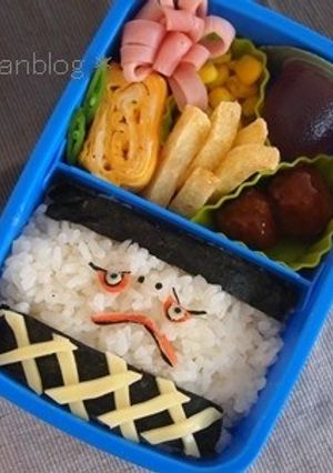 妖怪ウォッチ＊ムリカベのキャラ弁-レシピのメイン写真