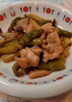 鶏ももアスパラのバタポン炒め-レシピのメイン写真