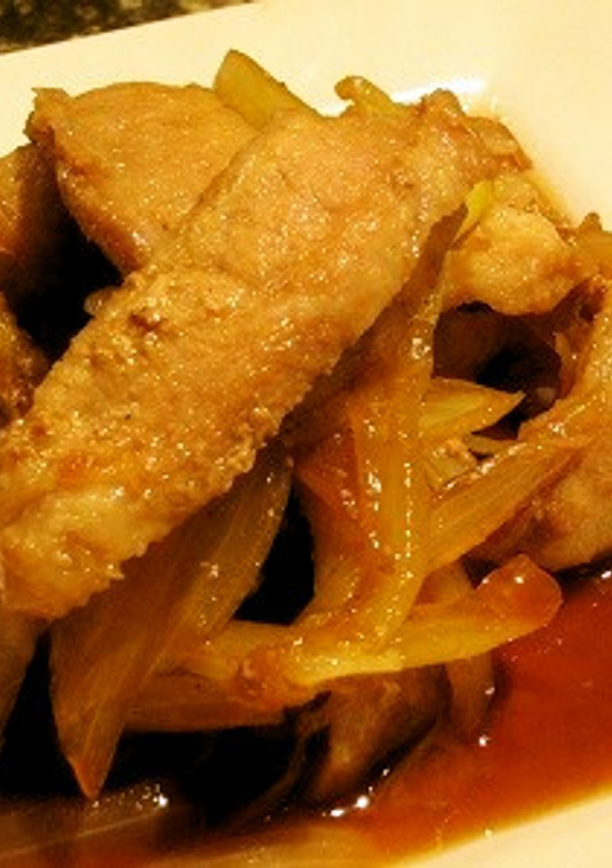 ３分で☆豚と玉ねぎの甘辛炒め-レシピのメイン写真