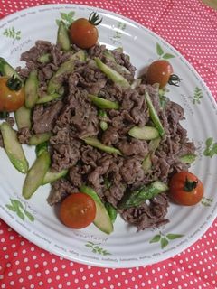 牛肉とアスパラの味塩コショー炒め-レシピのメイン写真