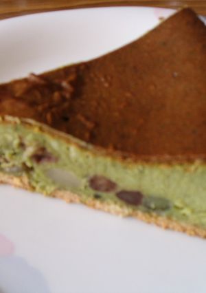簡単♪抹茶と甘納豆のチーズケーキ-レシピのメイン写真