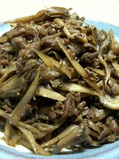 ご飯の友!〓牛肉・舞茸・ごぼうの甘辛煮-レシピのメイン写真
