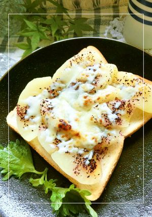 紫蘇香る❀アップルチーズトースト-レシピのメイン写真