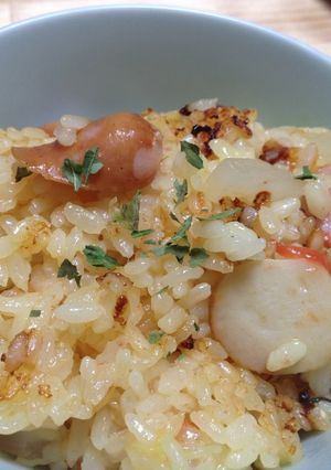 ホタテ缶詰で簡単パエリア風-レシピのメイン写真