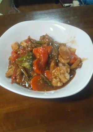 るる72 野菜たくさん♪簡単！トマト酢鶏-レシピのメイン写真