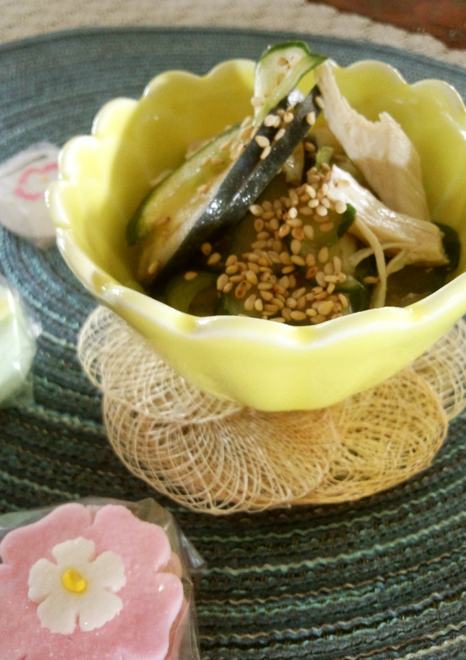 しっとり蒸し鶏と茄子の漬物でさっぱり和え-レシピのメイン写真