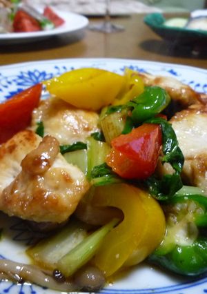 鶏胸肉と夏野菜の蒸し炒め-レシピのメイン写真