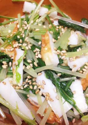 水菜とちくわの超簡単おつまみ-レシピのメイン写真