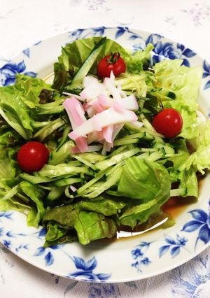 さっぱりサラダなひんやりうどん-レシピのメイン写真
