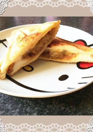 アレンジ！肉みそとチーズのホットサンド-レシピのメイン写真