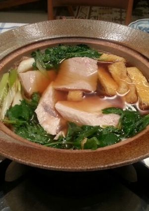 マグロとネギと油揚げ我が家のねぎま鍋-レシピのメイン写真