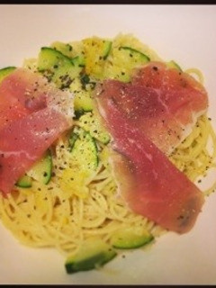 生ハムとズッキーニの冷製パスタ☆塩レモン-レシピのメイン写真