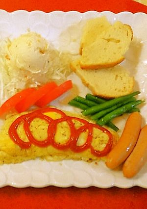 モーニングプレート( v^-゜)♪-レシピのメイン写真