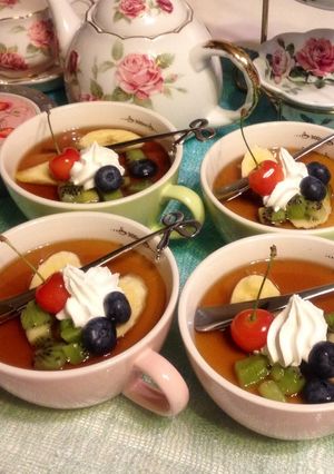超カンタン★おうちでプリンアラモード-レシピのメイン写真