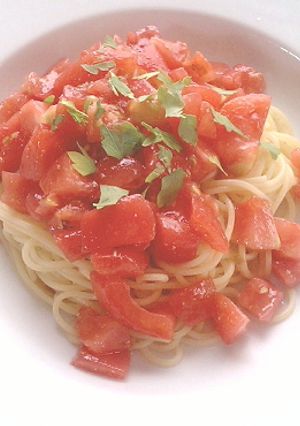 夏使用！フレッシュトマトの冷製パスタ-レシピのメイン写真