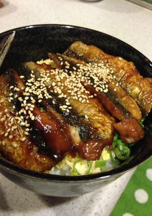 最近ハマってます♡イワシの蒲焼き丼-レシピのメイン写真