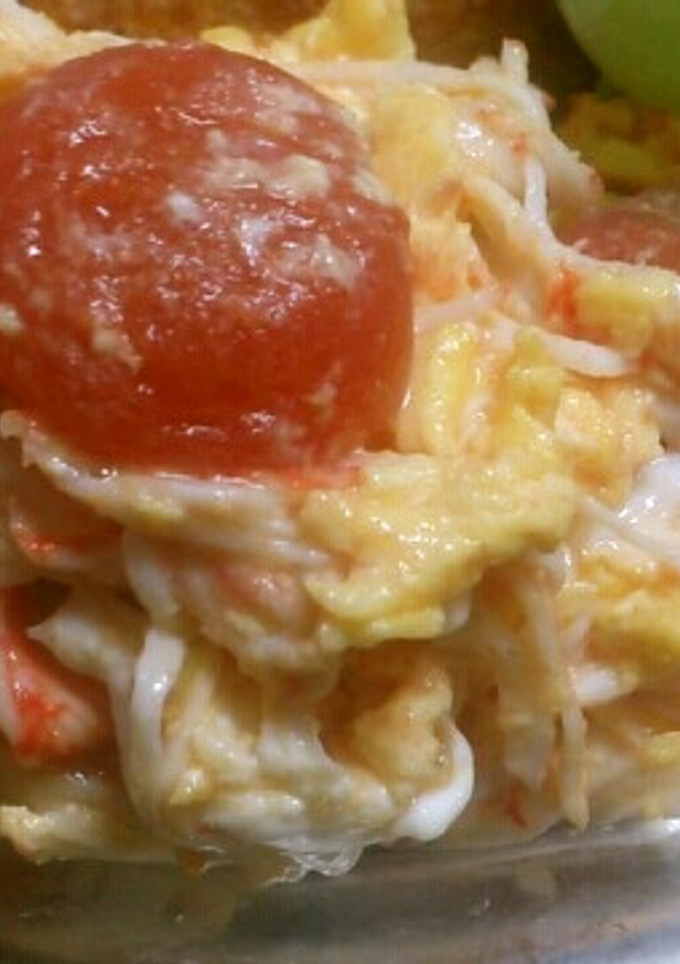 パターで作る洋風卵トマト炒め-レシピのメイン写真
