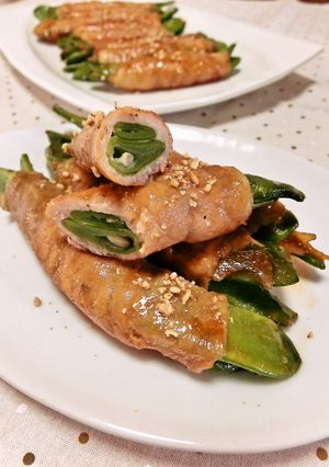モロッコインゲンの豚肉巻き♪-レシピのメイン写真