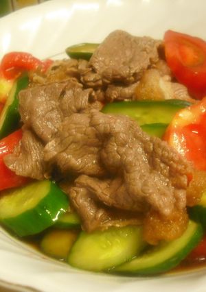 簡単！牛肉のおかずサラダ（和風味）-レシピのメイン写真