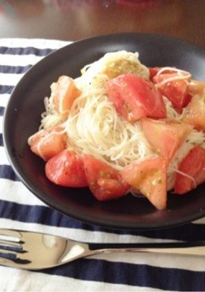 そうめんで冷製トマトパスタ風＊-レシピのメイン写真