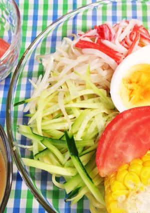 あるものでランチ♪ヘルシー冷やしつけ麺☆-レシピのメイン写真