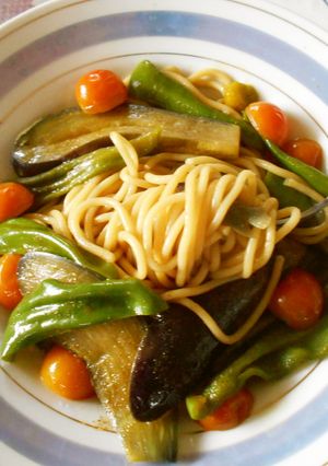 夏野菜カレー風味スパゲッティ-レシピのメイン写真