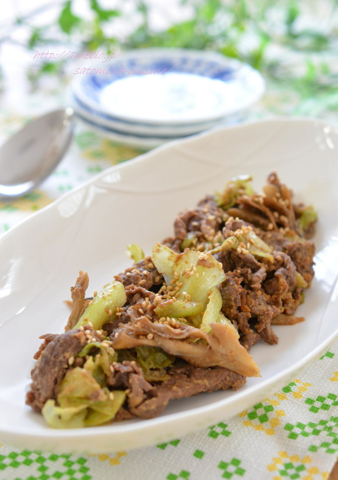 牛肉とレタスの簡単中華炒め✿胡麻風味♪-レシピのメイン写真
