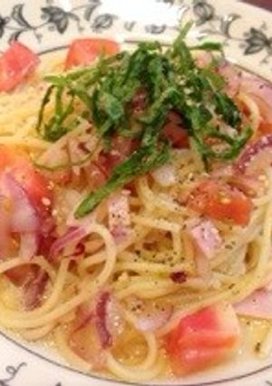 超簡単♪＊トマトと青じその冷製パスタ＊-レシピのメイン写真