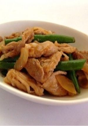 インゲンと豚の生姜焼き-レシピのメイン写真