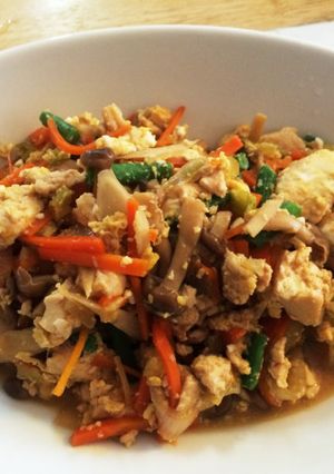 具沢山の炒り豆腐-レシピのメイン写真