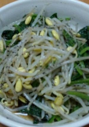 超簡単！大豆もやしとホウレンソウのナムル-レシピのメイン写真