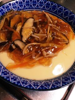 柚子香る☆きのこあんかけ茶碗蒸し-レシピのメイン写真