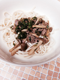 肉みそ冷やうどん-レシピのメイン写真