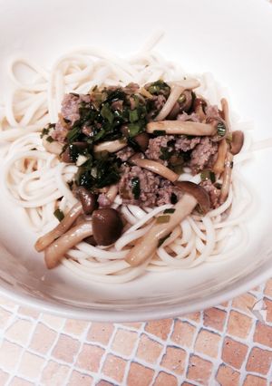 肉みそ冷やうどん-レシピのメイン写真