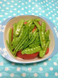 絹さやトマトサラダ-レシピのメイン写真