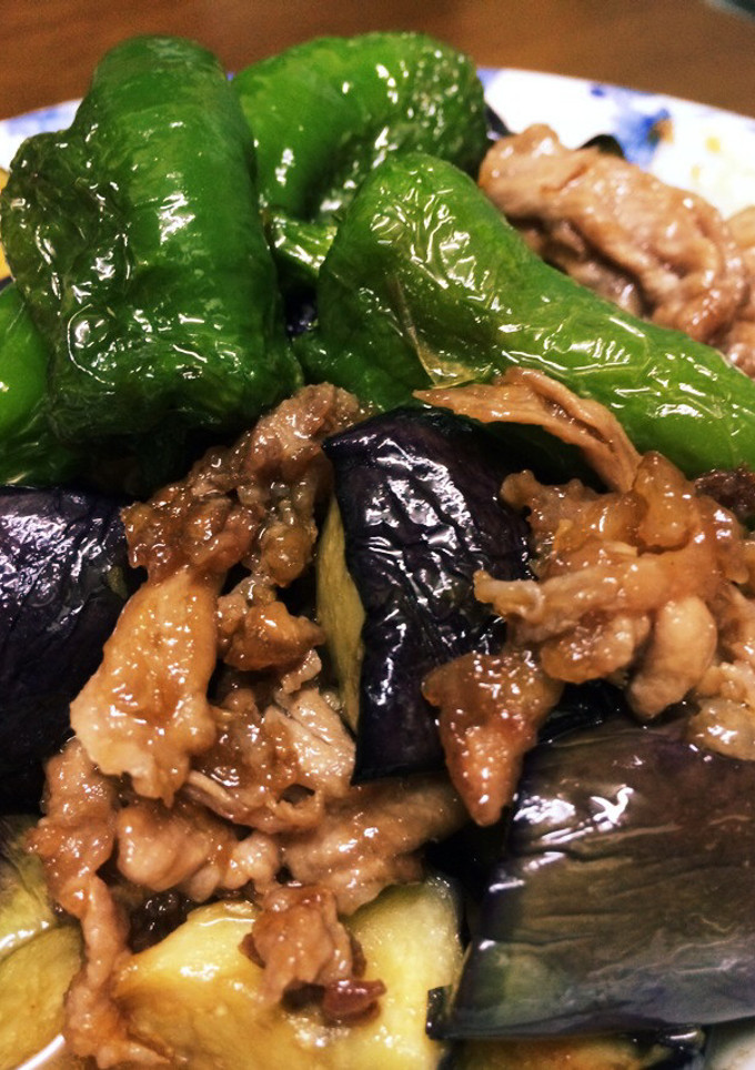 甘とうがらしとなすの豚肉甘酢炒め-レシピのメイン写真