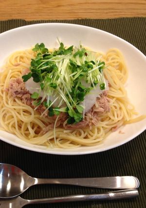 サンマパスタ風味のさっぱりツナパスタ-レシピのメイン写真