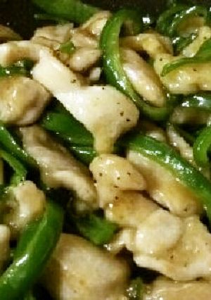 鶏股肉で簡単青椒肉絲！-レシピのメイン写真