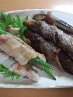 オクラとナスの肉巻き-レシピのメイン写真