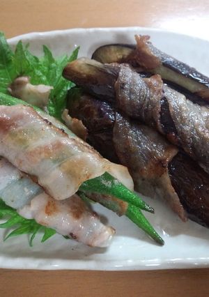 オクラとナスの肉巻き-レシピのメイン写真