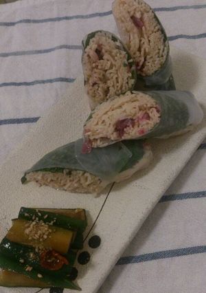 素麺と漬け物で☆生春巻き-レシピのメイン写真