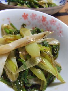 長ネギと春菊のホットサラダ-レシピのメイン写真