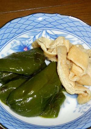 ピーマンと油揚げの煮浸し-レシピのメイン写真