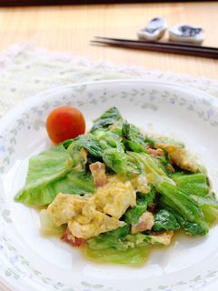 レタスのマヨ炒め♡ふんわり玉子とじ-レシピのメイン写真