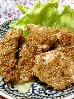 鶏ささみの胡麻つけ焼き-レシピのメイン写真